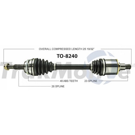 Surtrack Axle Cv Axle Shaft, To-8240 TO-8240